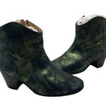 Isabel Marant $690  Green Metallic Dicker Western Ankle Booties Boots Size 35 Photo 0