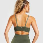 Gymshark Vital Seamless V Neck Sports Bra in Base Green Marl Sz Small ($38) Photo 1