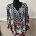 Valerie Stevens Printed Accordion Style Blouse Photo 0