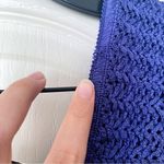 PatBO Dress Fringe Midi Crochet Tiered Sleeveless Beach Wedding Indigo 8 NWT Blue Photo 4