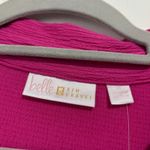 Belle Kim Gravel Pink Gauze Button Front Long Sleeve Tunic Top Plus Size 1X Photo 1