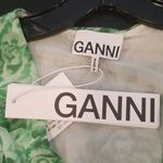 Ganni ππ Mesh Wrap Maxi Dress ~ Island Green Rose EU 34 NWT Photo 14