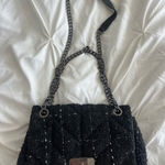 Black Tweed Chain Strap Bag Photo 0