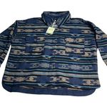 Perch by Blu Pepper Women's 2XL Aztec Print Button Up Flannel Shirt Jacket New Blue Size undefined Photo 0