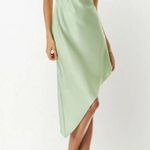 Alice + Olivia  Harmony Asymmetrical Satin Slip Dress Sz 10 Photo 3