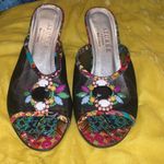 Azuree Cannes Size 5.5 Beaded Mesh Open Toe Chunk Heels Photo 4