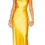 Veronica Beard Women’s Sanderson Dress Bright Sunset Yellow Silk Cowl neck Dress Photo 0