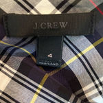 J.Crew Shirt Womens 4 Multicolor Long Sleeve Button Up Plaid Slim Fit Shirt Black Photo 7