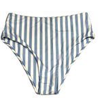 Blooming Jelly Blue and White Stripe Bikini Bottoms Photo 0