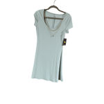 Juniors Light Blue Ribbed Mini Dress M Size undefined Photo 1