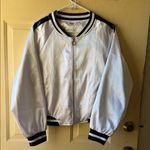 Zeagoo  White and Black Bomber Jacket Photo 1