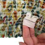 Anthropologie Smocked Floral Print Cropped Bustier Top Small Photo 2