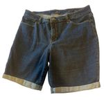 New Directions Blue Jean Shorts Cuffed Mid Photo 0