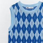 ZARA DIAMOND PATTERN KNIT DRESS Photo 6