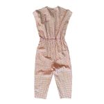 Bobo Choses Vichy Relaxed Gingham Jumpsuit in Pink & Yellow Size Medium Photo 5