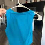 SheIn Cropped zip up blue top Photo 1