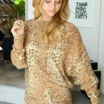 White Birch 5. Leopard Fleece Top with Zipper Detail Photo 2