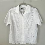 Beach Riot  Lexie Top White Magnolia Eyelet Lace Button Up Shirt Photo 1