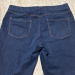 Faded Glory Women's 16 stretch pull on jeans real denim straight leg dark wash Photo 3