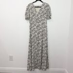 Madewell NWT  Puff-Sleeve V-Neck Midi Dress in Floral  
Size 8 Photo 5