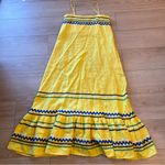 Lisa Marie Fernandez Yellow Linen Ric Rac Sleeveless Maxi Dress Size 1 (2) Photo 9