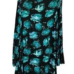 Mink Pink Women's Turquoise & Black Floral Dress Photo 1