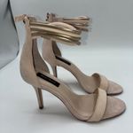 White House | Black Market WHBM Womens 6M Suede Strappy Stiletto Heels Ankle Strap Sandals Back Zip Formal Photo 5