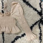 Topshop Shirred Cropped Blouse Photo 5