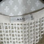 ALC Frank A.L.C. White Cream Eyelet Tie Waist Silk Dress Photo 1