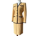 St. John  Collection Vintage Suit 6 Small Set Classic Blazer Skirt Jacket Knit Photo 6