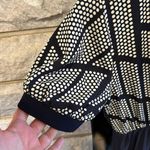 SheIn  pleated skirt puff sleeve dress with bow tie detail size medium navy Photo 3