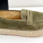 Talbots  Quinn Platform Suede Espadrille Shoes Deep Moss Green 8.5 Photo 0