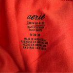 Aerie  High Waist Swim Bottom Bathing Suit Pink Gold Orange Medium Summer Hi-Rise Photo 3