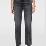 ANINE BING  Kate Gray Jeans Straight Leg Mom Distressed Womens 24 Flawed Photo 1