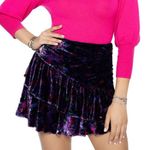 Ramy Brook Printed Velour Malbec Miniskirt Photo 15