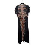 Johnny Was Biya Effy Challis Fully Embroidered Black Maxi Dress Size Medium Photo 3