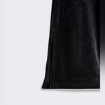 ZARA NWOT Black velvet velour side split hem stretchy legging flare pants Photo 2