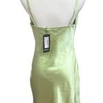Nasty Gal NWT Satin Green Slip Dress 4 Mini Party Photo 3
