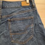 American Eagle {8} Mom Jean Stretchy Denim Raw Hem Rolled Cuff Or Not Photo 5