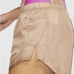 Nike Women's Athletic Shorts in Tan with Pink Accents Photo 9