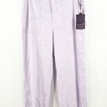 NYDJ Not Your Daughter's Jeans Pants Size 10 Wide Leg Cropped Light Purple Linen Photo 2