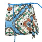 Tommy Hilfiger Wrap Around Skirt Floral blue cream yellow orange Size 2 Photo 7