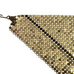 Whiting & Davis Vintage  Gold Tone Mesh Like Purse or Bag Disco Retro Necklace Photo 5