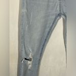 Forever 21 Light wash blue skinny jeans with distressed details Stretch Photo 1