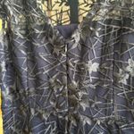 JS Collections Navy Blue Lace Maxi Dress Size 16 Short Sleeve Overlay Gown Floor Length Photo 12