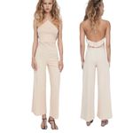 ZARA Cream Halterneck Jumpsuit Photo 2