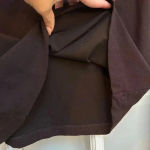 Eileen Fisher  Chocolate Brown Pull On Washable Stretch Crepe Skirt Size Medium M Photo 5