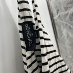 Topshop Striped Mini Dress Black White Spaghetti Strap Tie Waist Size M Photo 2