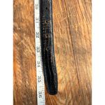 Vionic Y2K Black Leather Croc Embossed Belt Silver X Buckle Minimalist Unisex Photo 6