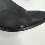 Eileen Fisher  Size 10 Even Tumbled Nubuck Leather Bootie Boot Black Stacked Heel Photo 5